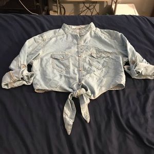 🔆Chambray crop top🔆